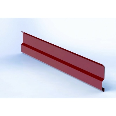 Krycí lišta stěnová r.š.125mm pozink Lakovaný RAL 3005 vínová červená s folií dl.2m