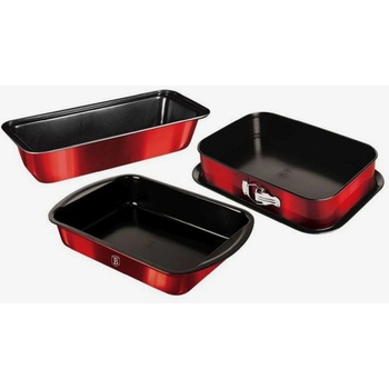 Berlinger Haus Комплект тави за печене с титаниева незалепваща повърхност 3 бр Metallic Line Burgundy Edition BERLINGERHAUS Berlingerhaus | Cherven | Home | UNI