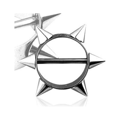 Šperky4U piercing do bradavky s hroty BR01015