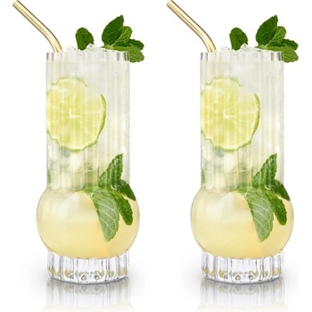 TRUEBRANDS Viski Кристални високи чаши deco 2бр. - 384 мл (viski-9540)