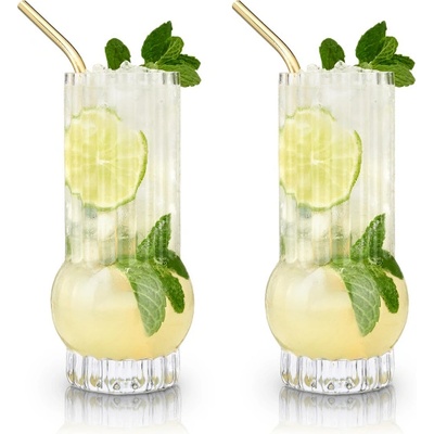 TRUEBRANDS Viski Кристални високи чаши deco 2бр. - 384 мл (viski-9540)