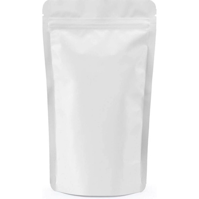 Doypack ZIP | bílý mat | metal.folie obsah 100ml (85 × 140 + 50mm)
