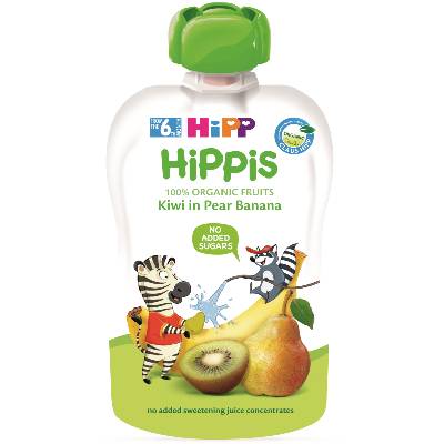 Био плодова закуска Hipp Hippis - Круша, банан и киви, 100 g (AL8527-02-U)