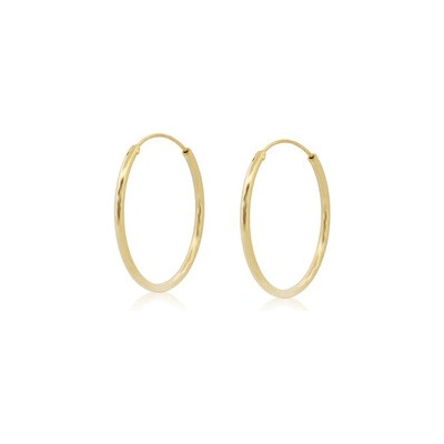 NUBIS Zlacené stříbrné náušnice kruhy NB-3064-10