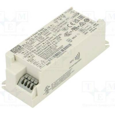 MEAN WELL XLC-25-H-DA2N Napájecí zdroj: spínaný; LED; DALI 2; 25W; 9÷54VDC; 300mA÷1,05A