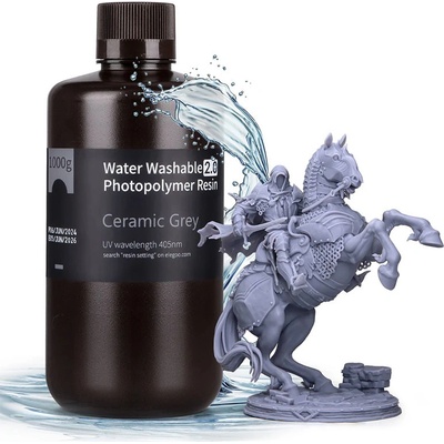 ELEGOO Water Washable 2.0 Resin Ceramic Grey 1kg – Zboží Živě