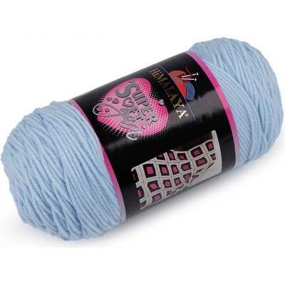 Pletací příze Super Soft Yarn 200 g, střední, 7 (80823) modrá světlá