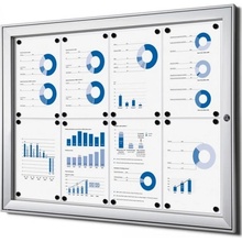 Jansen Display vnitřní uzamykatelná vitrína základní 8 x A4