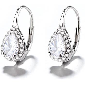 DELIS Сребърни обеци, jw716, модел капка, с родиево покритие (jw716)
