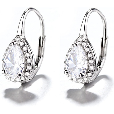 DELIS Сребърни обеци, jw716, модел капка, с родиево покритие (jw716)