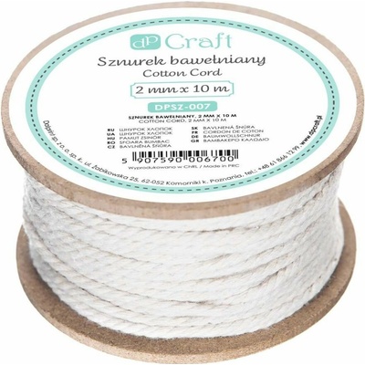 dp Craft Macramé příze 2mmx10m bílá