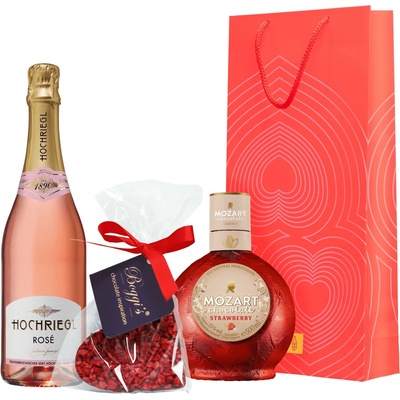 Set Hochriegl Rosé + Mozart Strawberry + Boggi's Srdce (set 1 x 0,75 l, 1 x 0,5 l)