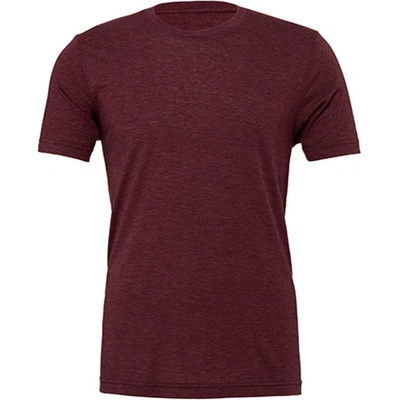 Canvas tričko CV3413 maroon triblend heather