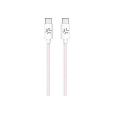 Celly USBCUSBCCOTTPK USB-C/USB-C opletený (bavlnený) 60 W 1,5m růžový