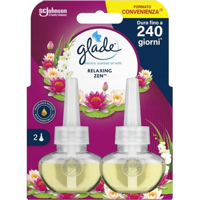 Glade RELAXING ZEN NÁPLŇ DO ELEKTRICKÉHO OSVĚŽOVAČE, ZÁSOBA, 2x20 ml