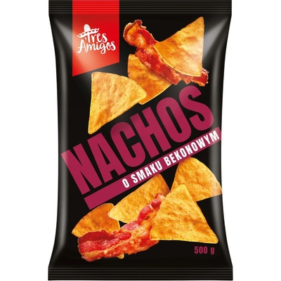 Tres Amigos Tortilla chips Nachos BACON 500g