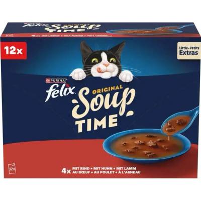 Felix Soup polévky s hovězím, kuřetem a jehněčím 12x48 g