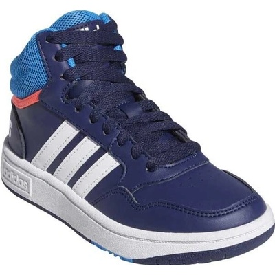 adidas Hoops 3.0 Mid K dark blue blue rush turbo Modrá