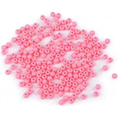 Prima-obchod Plastové korálky Color Ø4 mm, barva 3 růžová