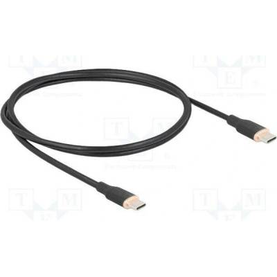 Delock 81238 USB 2.0 USB C vidlice z obou stran zlacený 1m černý
