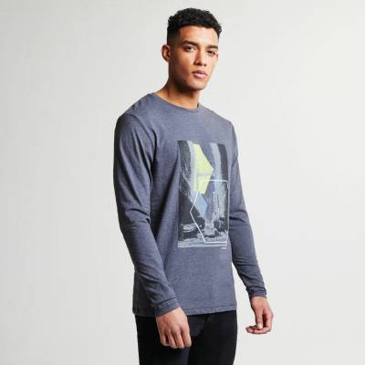 Dare2b pánské tričko s dlouhým rukávem Fused Tee DMT452 šedá