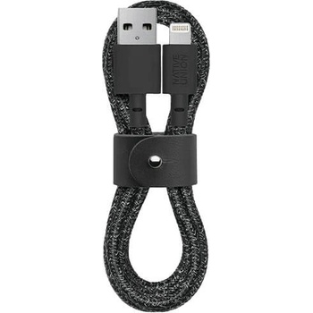 Native Union Belt Cable USB-C to Lightning - здрав плетен USB-C към Lightning кабел за Apple устройства с Lightning порт (черен) (120 см)