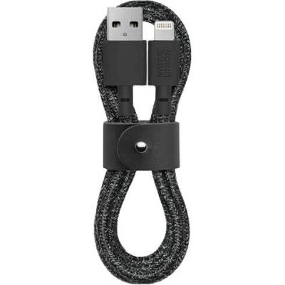 Native Union Belt Cable USB-C to Lightning - здрав плетен USB-C към Lightning кабел за Apple устройства с Lightning порт (черен) (120 см)