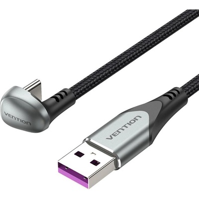 Кабел Vention - COHHD, U-Shaped, USB-C/USB-A, 0.5 m, сив/черен (COHHD)