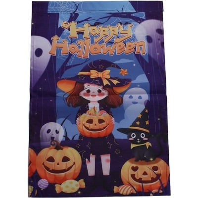Dekorace Halloween vlajka s prošitým lemem 46x32cm
