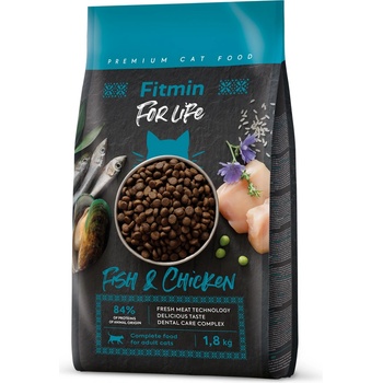 Fitmin Cat For Life Adult Fish and Chicken 1, 8 кг