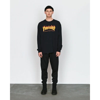 Thrasher Flame Logo LS black