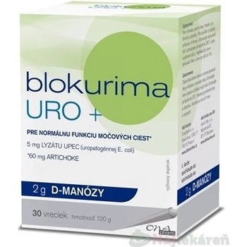 Blokurima URO+ 2g D-manózy močové cesty 30 vreciek