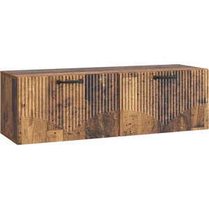 vidaXL Стенно монтиран ТВ шкаф 98 x 31 x 30 cm Старо дърво (899073)