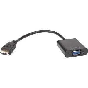 VCOM Преходник VCom CG591, HDMI(м) към VGA(ж), черен (CG591)
