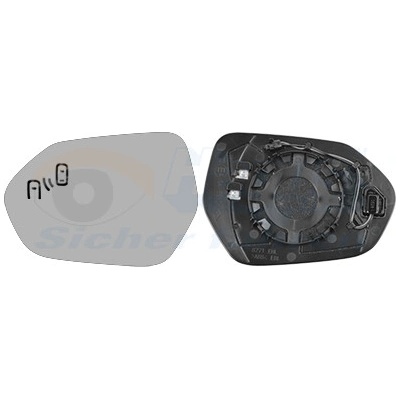 Sklo zrkadla, vonkajšie zrkadlo VAN WEZEL 5415835