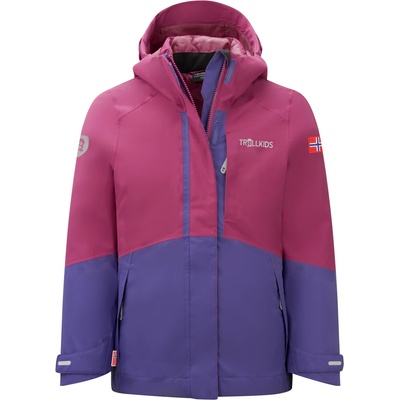 TROLLKIDS Детско 3-в-1 яке Trollkids Girl's Skanden 3in1 Jacket 3-in-1 jacket - Bright Berry / Dark Purple / Light Magenta - размер 152 (EU) (703-2826-0818)