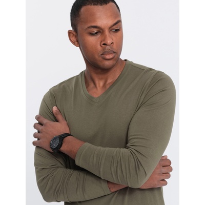 Ombre Clothing Мъжка основна тениска в цвят каки Ombre Clothing Ombre Clothing | Zelen | МЪЖЕ | S