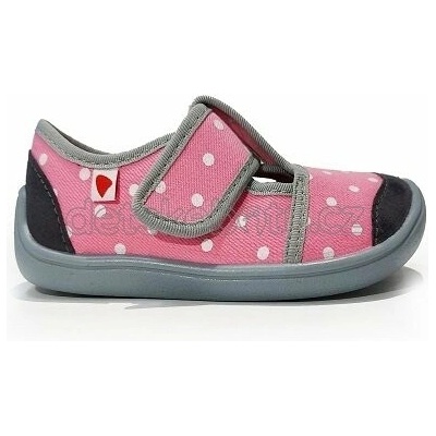 Anatomic barefoot bačkory BF01 růžový puntík růžová