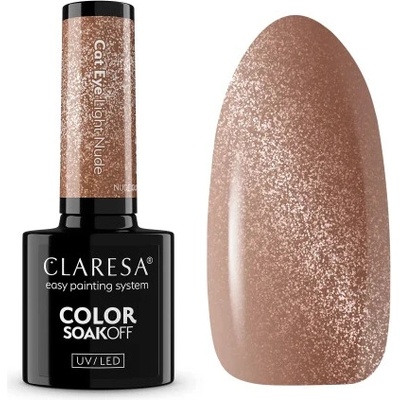 ERANTI Claresa Hybridný lak Nude Glow Cat Eye Light Nude – 5g