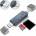 ZENWIRE Card Reader SD Memory Card USB 3.0 USB-C Adapter 4-in-1 SD + MICRO SD TF 5 Gb/s up to 2TB