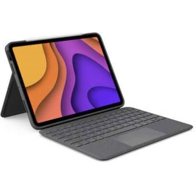 Logitech Folio Touch - безжична клавиатура и тракпад, с кейс и поставка за iPad Air 4 (тъмносив)