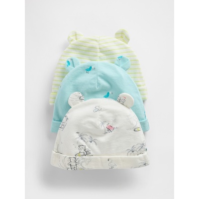 GAP Бебешка памучна шапка, 3бр GAP GAP | Lilav | Момчешки | 62-68