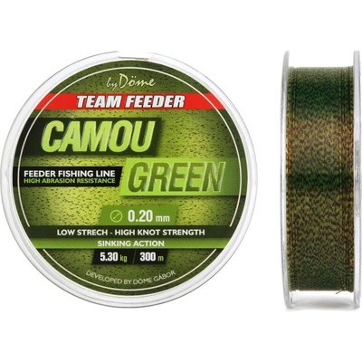 By Döme Team Feeder Camou Green Line 300 m 0,22 mm 6,2 kg