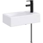 vidaXL Мивка за баня Матово черно 45, 5 x 25, 5 x 13 cm Керамика (890223)