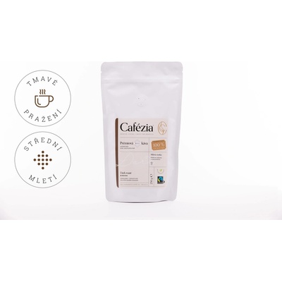 Cafézia Dark Roast mletá moka tmavě pražená BIO 250 g