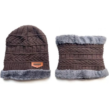 HARAHU Детска шапка и тунел - Тъмно кафяво kp21438 (21438)