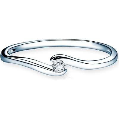 Savicki Zásnubný prsteň biele zlato diamant SAVSP11053