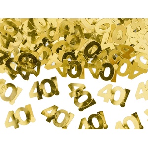 PartyDeco Метални златисти конфети - 40