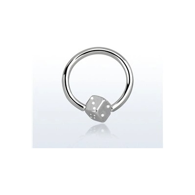 Piercingate piercing kroužek hrací kostka PKR00107 ( kroužku: