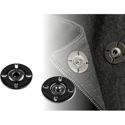 Designové patentky / druky - průměr 21 mm černý nikl